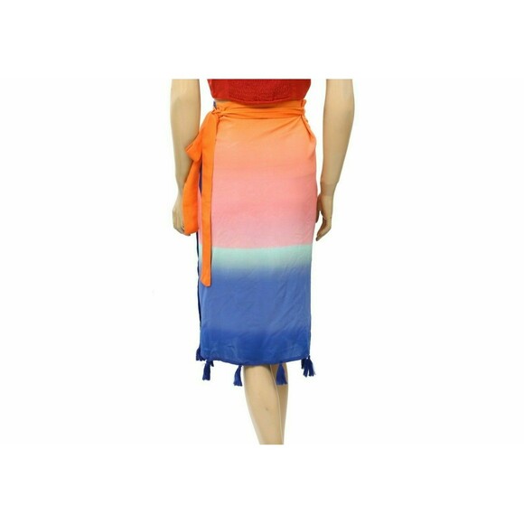 Farm Rio Anthropologie Tuca Tropicalia Mooring Midi Skirt Beach Wrap S 280869 - Picture 4 of 4